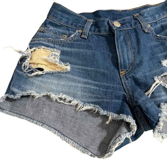 Rag & Bone Distressed Cut Off Jean Shorts Size 26 - Picture 6 of 11